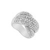 Image 1 : Diamond Crossover Ring : 14K White Gold - 2.00 CT Diamonds