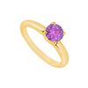 Image 1 : Amethyst  Ring : 14K Yellow Gold - 1.00 CT TGW