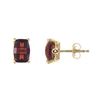 Image 1 : Garnet Earrings : 14K Yellow Gold - 1.25 CT TGW