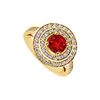 Image 1 : Ruby And Diamond Engagement Ring : 14K Yellow Gold - 1.00 CT TGW