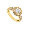 Diamond Engagement Ring : 14K Yellow Gold - 0.75 CT Diamonds