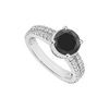 Fancy Black Diamond Ring : 14K White Gold - 1.75 CT Diamonds