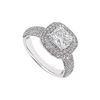 Diamond Engagement Ring : 18K White Gold - 1.50 CT Diamonds