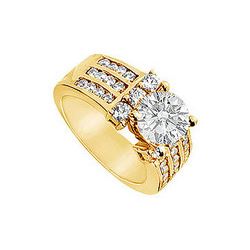 Diamond Engagement Ring : 14K Yellow Gold - 2.00 CT Diamonds