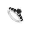 Image 1 : Fancy Black Diamond Ring : 14K White Gold - 1.90 CT Diamonds
