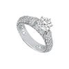 Image 1 : Diamond Engagement Ring : Platinum - 1.50 CT Diamonds