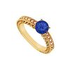 Image 1 : Sapphire Ring : 14K Yellow Gold - 0.50 CT TGW