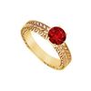 Image 1 : Ruby Ring : 14K Yellow Gold - 0.50 CT TGW