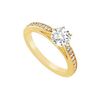 Image 1 : Diamond Engagement Ring : 14K Yellow Gold - 0.75 CT Diamonds