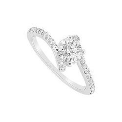 Diamond Ring : 14K White Gold - 0.75 CT Diamonds