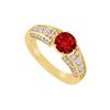 Image 1 : Ruby And Diamond Ring : 14K Yellow Gold - 2.00 CT TGW