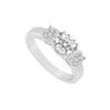 Three Stone Diamond Ring : 14K White Gold - 1.00 CT Diamonds