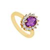 Amethyst And Diamond Ring : 14K Yellow Gold - 1.50 CT TGW