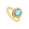Aquamarine And Diamond Ring : 14K Yellow Gold - 1.50 CT TGW