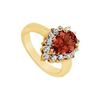 Image 1 : Garnet And Diamond Ring : 14K Yellow Gold - 1.50 CT TGW