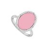 Image 1 : Sterling Silver Pink Chalcedony And Cubic Zirconia Ring 15.08 CT TGW