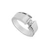 Mens Diamond Ring : 14K White Gold - 0.25 CT Diamonds