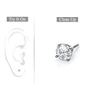Mens 14K White Gold : Round Diamond Stud Earring - 0.15 CT. TW.