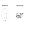 Mens 18K White Gold : Round Diamond Stud Earring – 0.50 CT. TW.