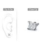 Mens 18K White Gold : Princess Cut Diamond Stud Earring – 0.75 CT. TW.