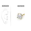 Mens 18K Yellow Gold : Round Diamond Stud Earring – 0.15 CT. TW.