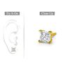 Mens 18K Yellow Gold : Princess Cut Diamond Stud Earring – 1.00 CT. TW.