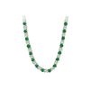 14K White Gold Emerald & Diamond Eternity Necklace 16.00 CT TGW