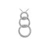 Diamond Circle Pendant : 14K White Gold - 0.75 CT Diamonds