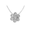 Diamond Flower Pendant : 14K White Gold - 0.50 CT Diamonds