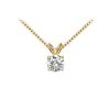 14K Yellow Gold : Round Diamond Solitaire Pendant - 0.75 CT.TW.