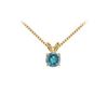 Image 1 : Blue Diamond Solitaire Pendant : 14K Yellow Gold 1.00 CT Diamond