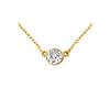 Image 1 : 14K Yellow Gold : Bezel Set Round Diamond Solitaire Pendant - 0.33 CT. TW.