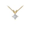Image 1 : 14K Yellow Gold : Princess Cut Diamond Solitaire Pendant - 1.00 CT. TW.