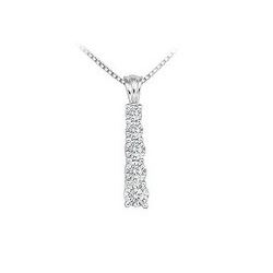 Diamond Journey Pendant : 14K White Gold - 1.00 CT Diamonds