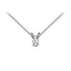Image 1 : 18K White Gold : Prong Set Round Diamond Solitaire Pendant – 0.15 CT. TDW.