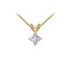 Image 1 : 18K Yellow Gold : Princess Cut Diamond Solitaire Pendant – 0.75 CT. TDW