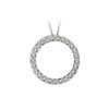 Image 1 : Diamond Circle Pendant : 14K White Gold - 1.00 CT Diamonds