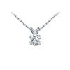 Image 1 : Platinum : Round Diamond Solitaire Pendant - 1.00 CT. TW.