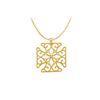 Image 1 : Diamond Medallion Pendant : 14K Yellow Gold - 0.005 CT Diamond