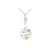 Image 1 : Sterling Silver Heart Charm Engraved With Best Friends Pendant - 11.00 X 10.00 MM