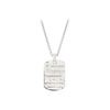 Image 1 : Sterling Silver 18" Blessings Necklace With 0.01 CT TW Diamond & Rhodium Plate - 26.01MM X 18.00