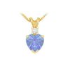 Image 1 : Diamond And Tanzanite Solitaire Pendant : 14K Yellow Gold - 1.00 CT TGW
