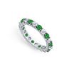 Image 1 : Emerald And Diamond Eternity Band : Platinum - 2.00 CT TGW