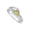 Image 1 : Lemon Quartz And Diamond Ring : 14K White Gold - 1.25 CT TGW