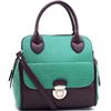 Image 1 : Dasein Matte Croco Texture Satchel With Buckle Accent
