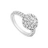 Image 1 : Halo Semi Mount Engagement Ring In 14K White Gold 0.30 CT Diamonds Not Included Center Diamond