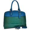 Image 1 : Dasein(R) Patent Shine Croco Satchel With Shoulder Strap
