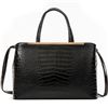Image 1 : Dasein(R) Gold Tone Frame Croc Textured Tote W/Removable Shoulder Strap