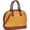Image 1 : Dasein(R) Faux Croc Zip Around Satchel W/Removable Shoulder Strap