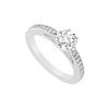 Image 1 : 14K White Gold Semi Mount Engagement Ring With 0.25 Carat Diamonds Not Included Center Diamond